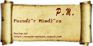 Pozsár Mimóza névjegykártya